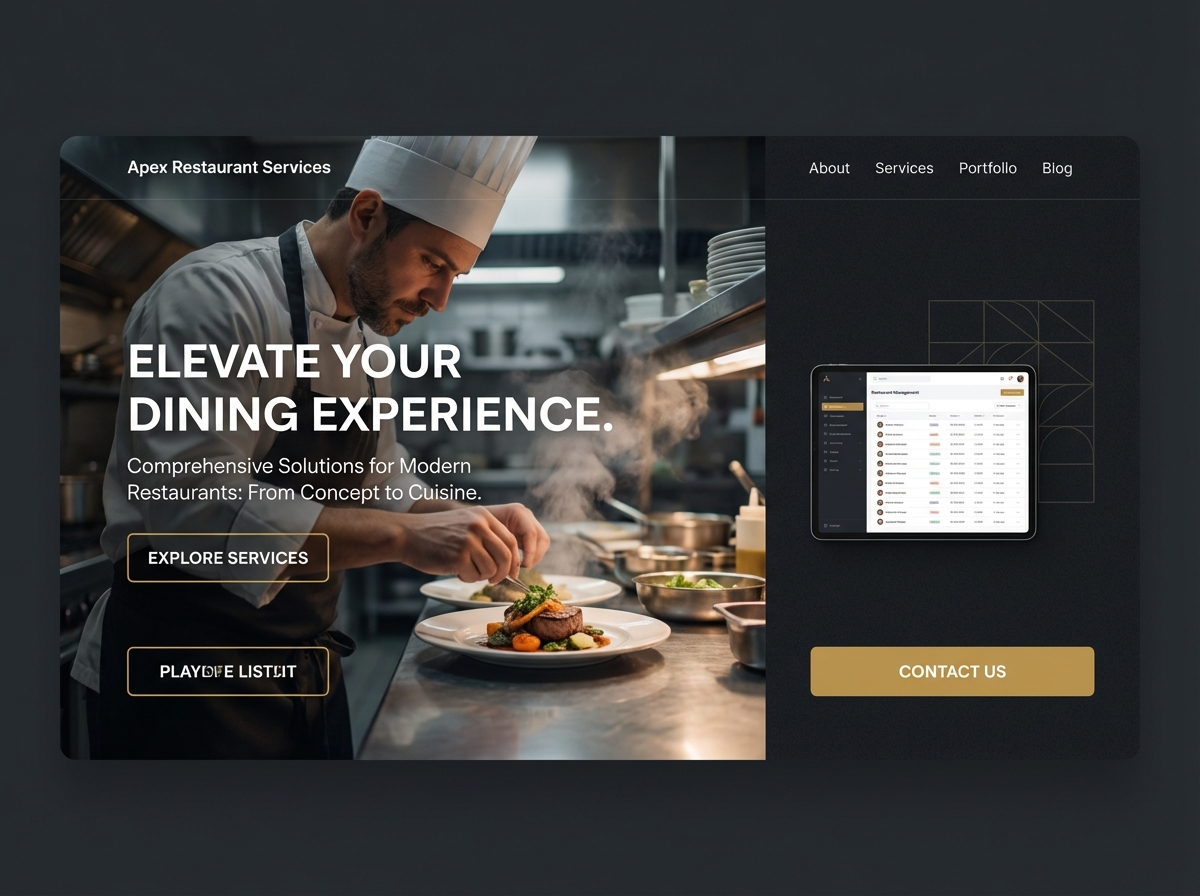 Build Your Online Presence with a Dedicated Restaurant Services Website Builder website preview