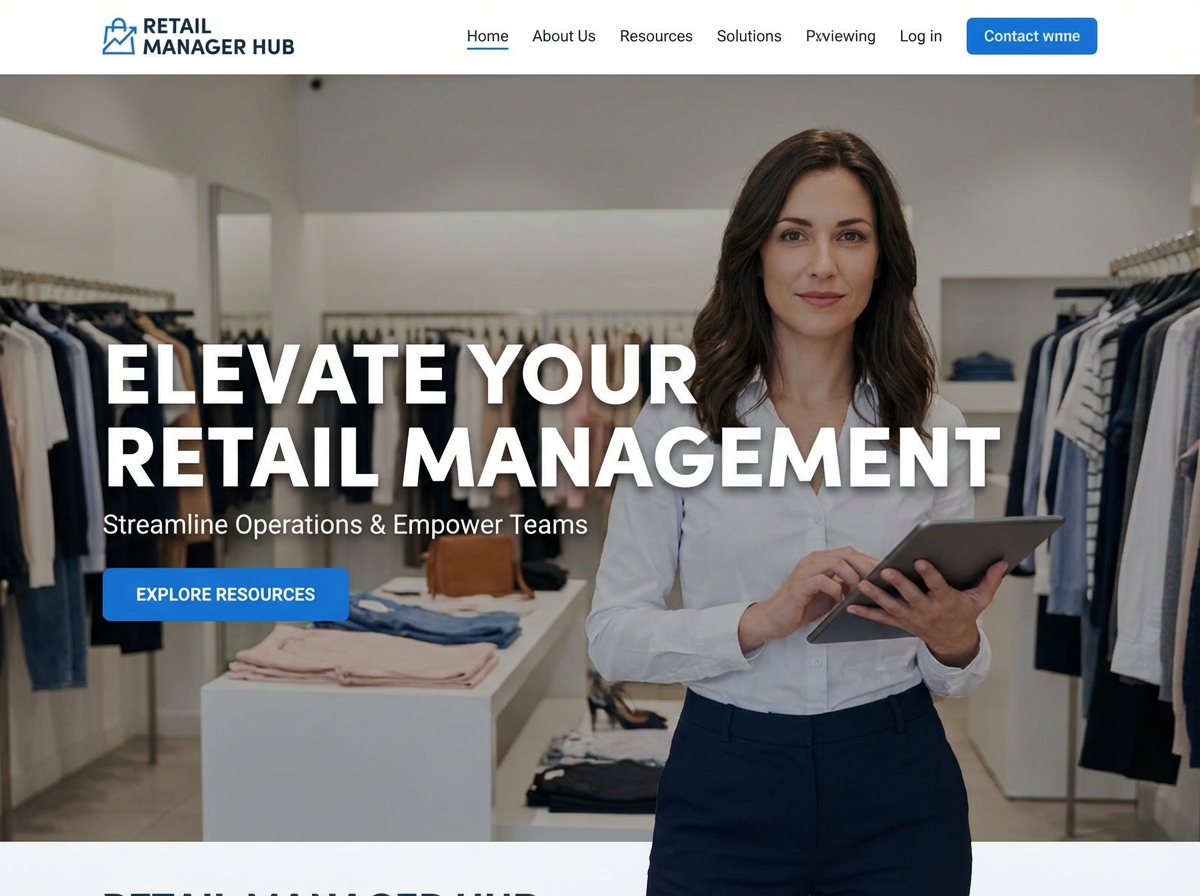 Build a Powerful Online Presence as a Retail Manager website preview