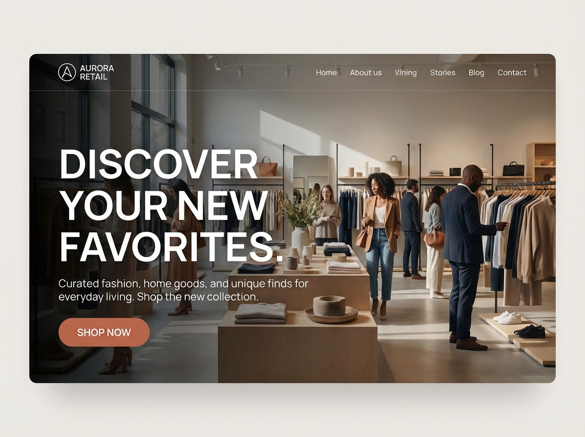 Build Your Perfect Retail Store Website Today website preview