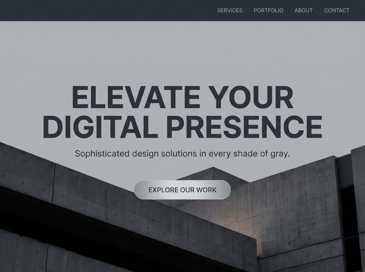 Craft Striking Websites with Rich Gray Colors website preview