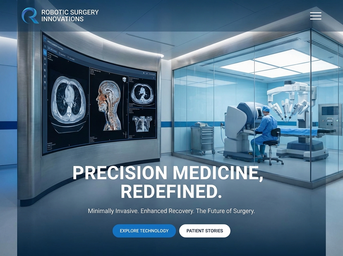 Build Your Advanced Robotic Surgery Website Today website preview