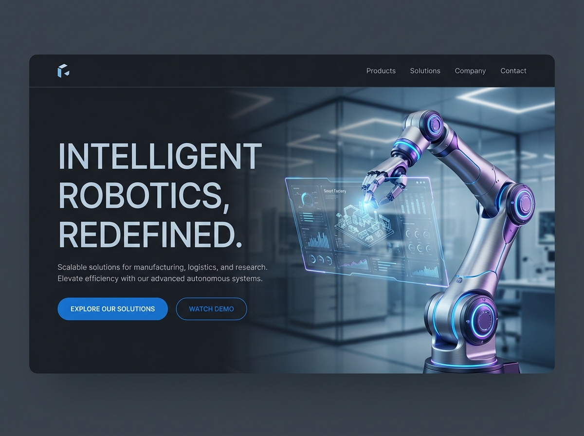 Build Your Cutting-Edge Robotics Website with Grigora website preview