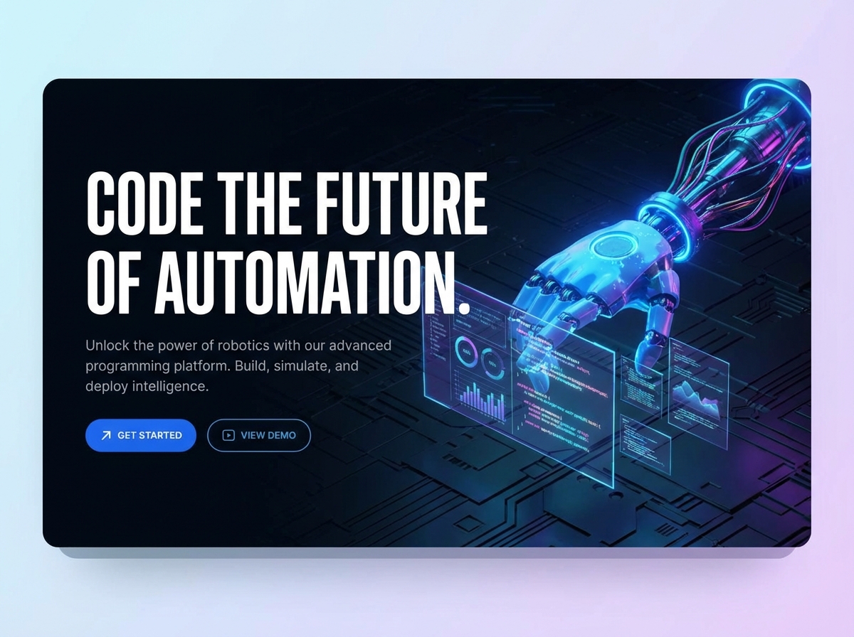 Build Your Robotics Programming Portfolio Website website preview
