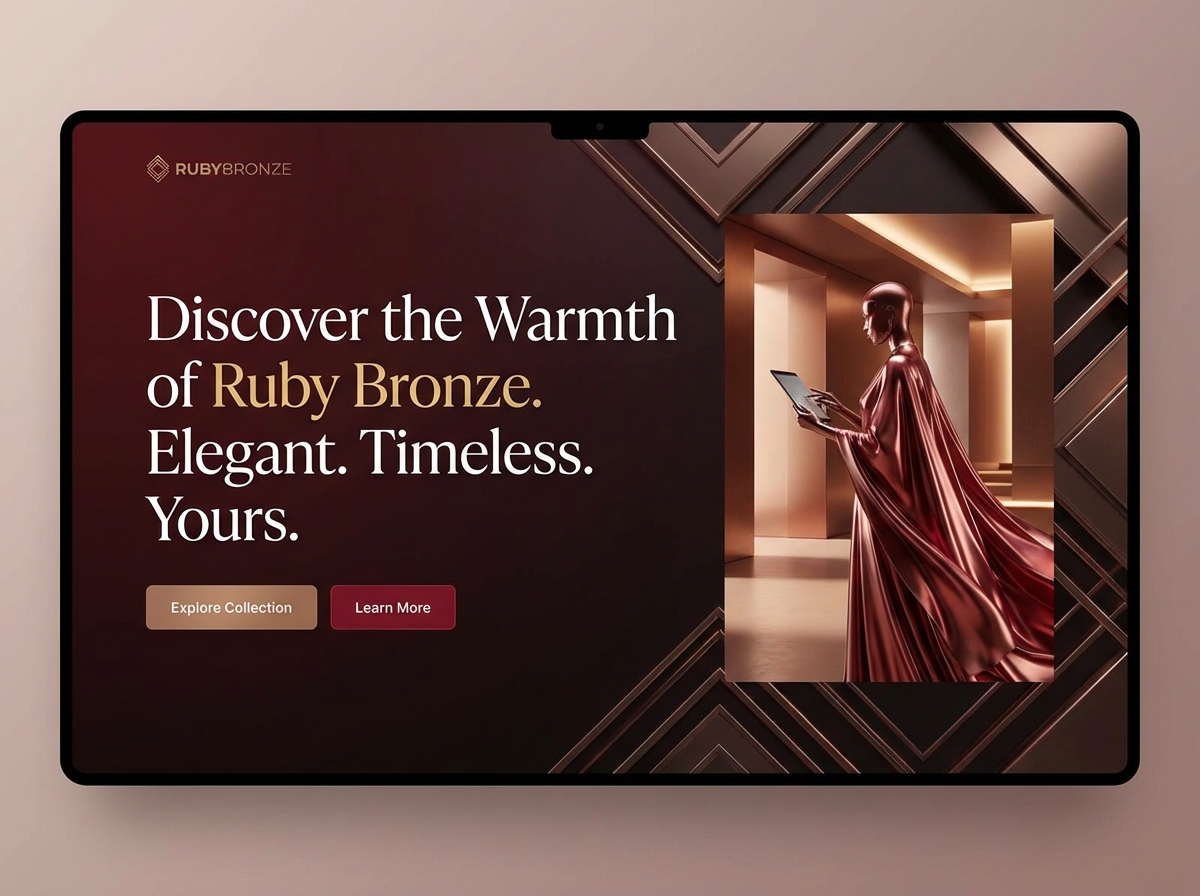 Showcase Your Vision with the Perfect Ruby Bronze Color website preview