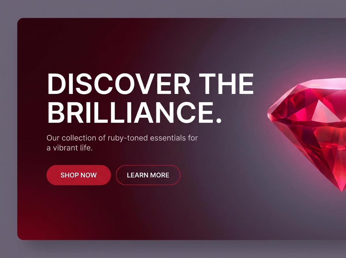 Build a Stunning Website that Shines in Ruby Red website preview