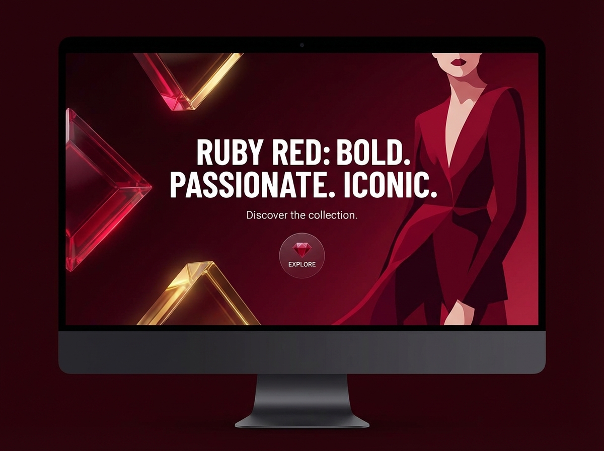 Unleash Vibrant Websites with the Perfect Ruby Red Color website preview