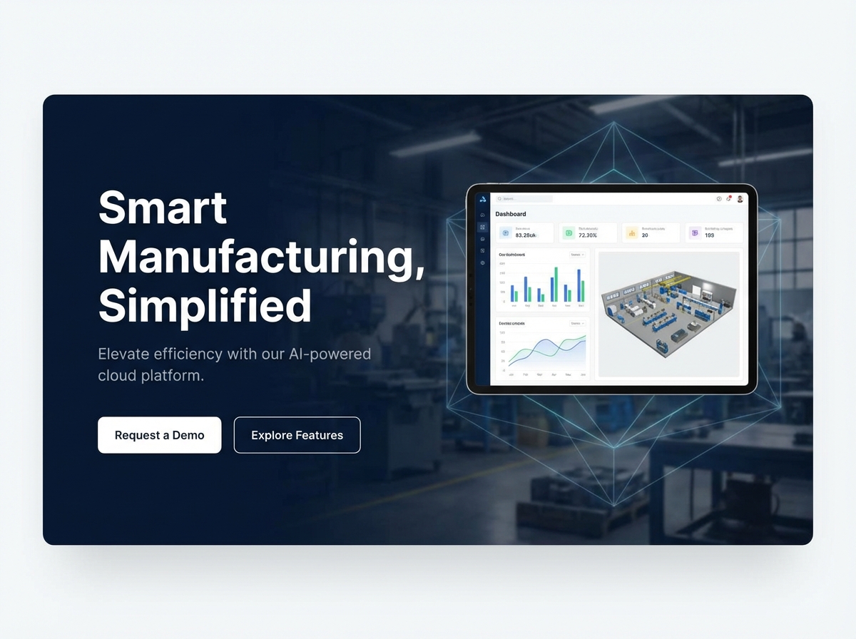 Launch Your Cutting-Edge SaaS for Manufacturing Platform website preview