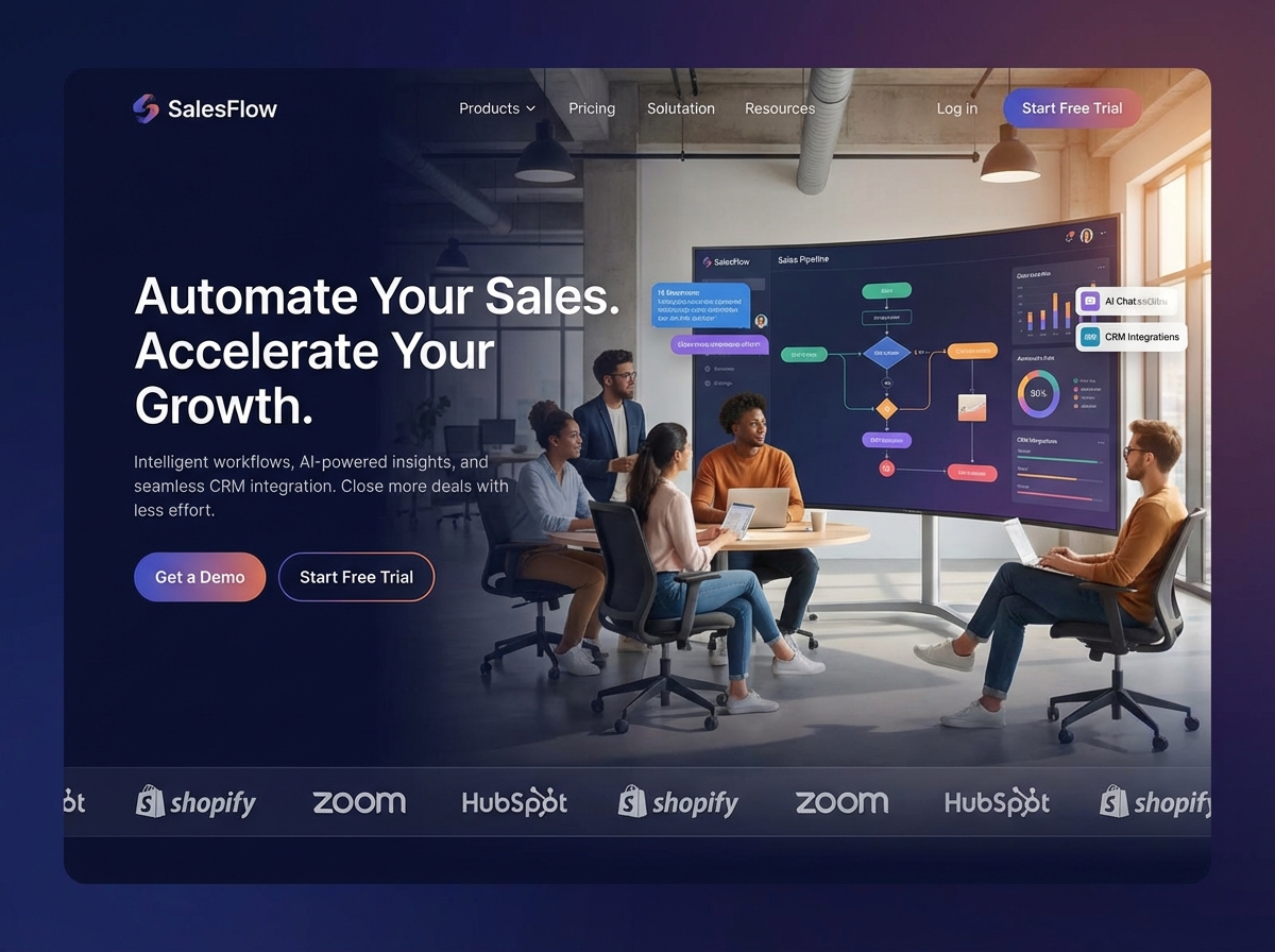 Streamline Your Workflow with Advanced Sales Automation Tools website preview