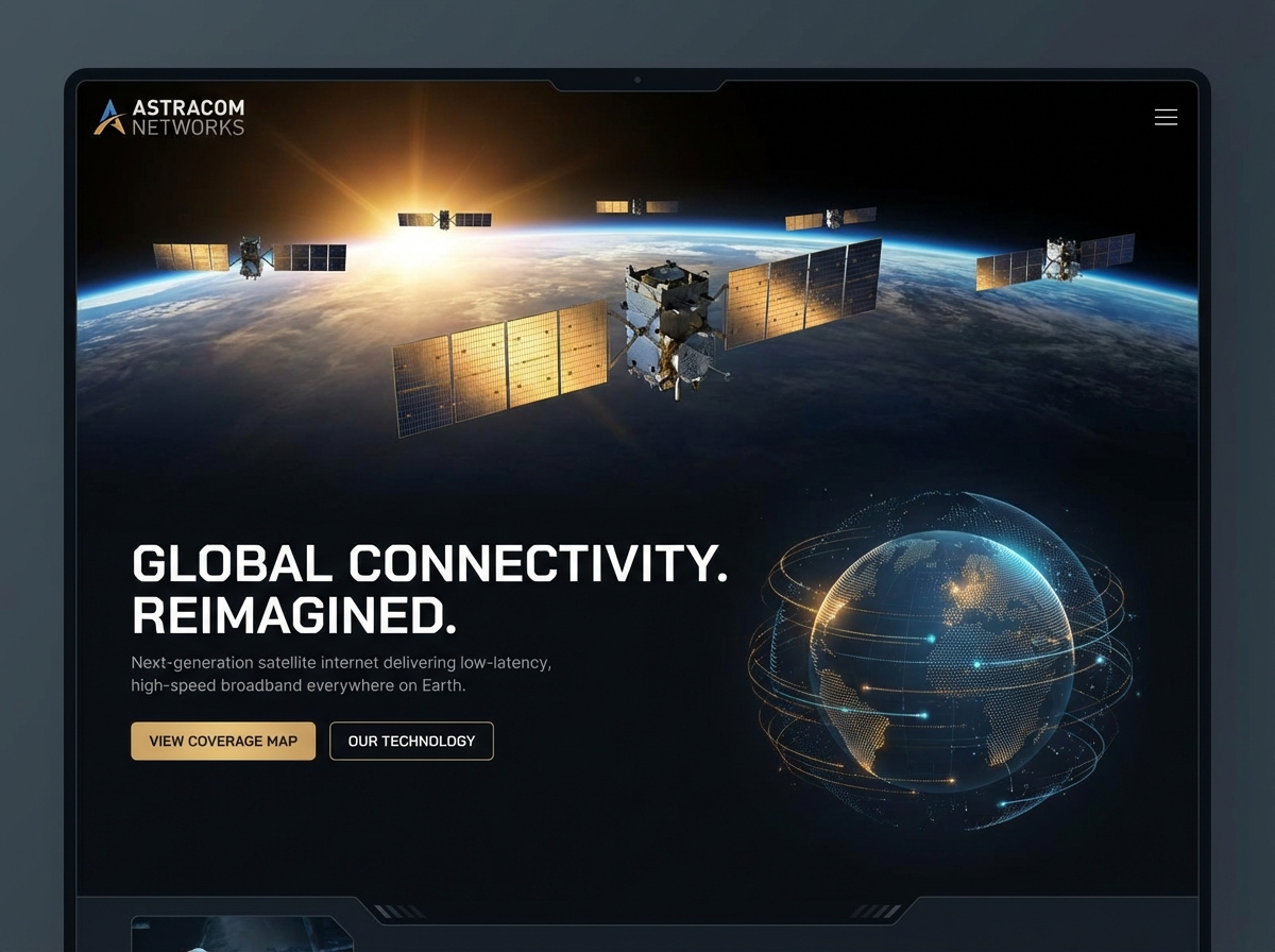 Build Your Satellite Communications Platform with Ease website preview