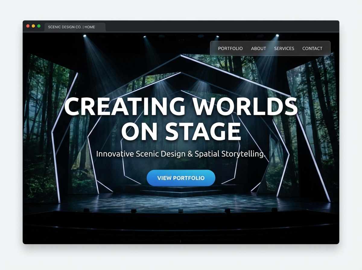 Build Your Stunning Scenic Designer Portfolio website preview