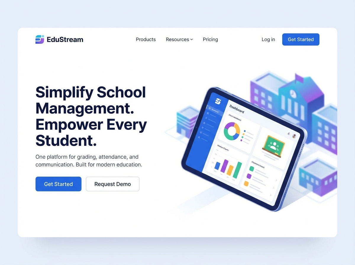 Build Your Own Custom School Software website preview