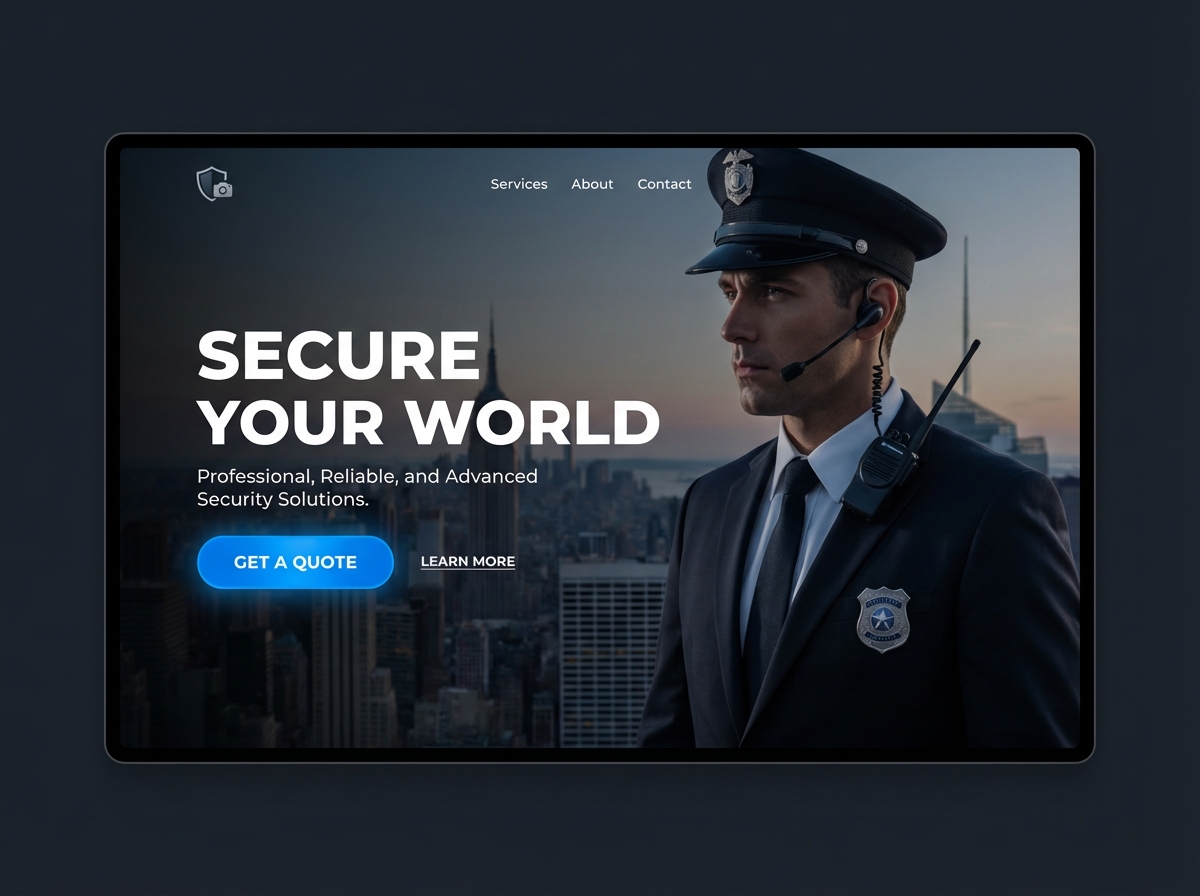 Build a Powerful Security Guard Website Easily website preview