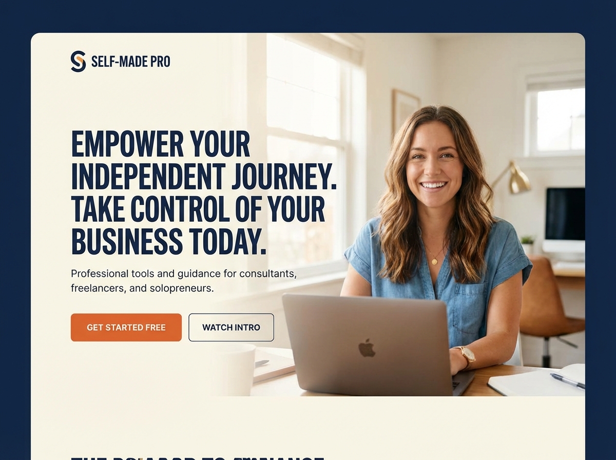 Build Your Authority Online as a Self-Employed Business website preview