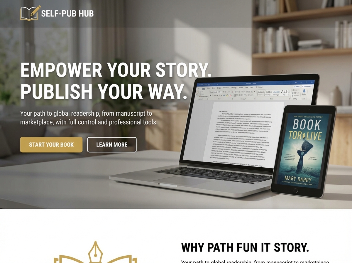 Launch Your Book with a Professional Self-Publishing Website website preview