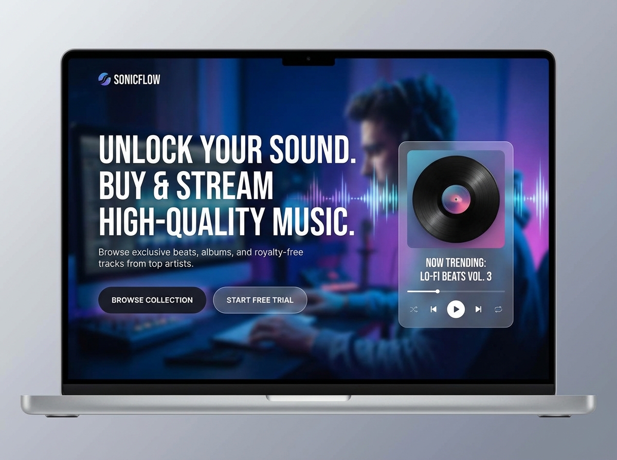 Build Your Music Store & Start Selling Music Online website preview