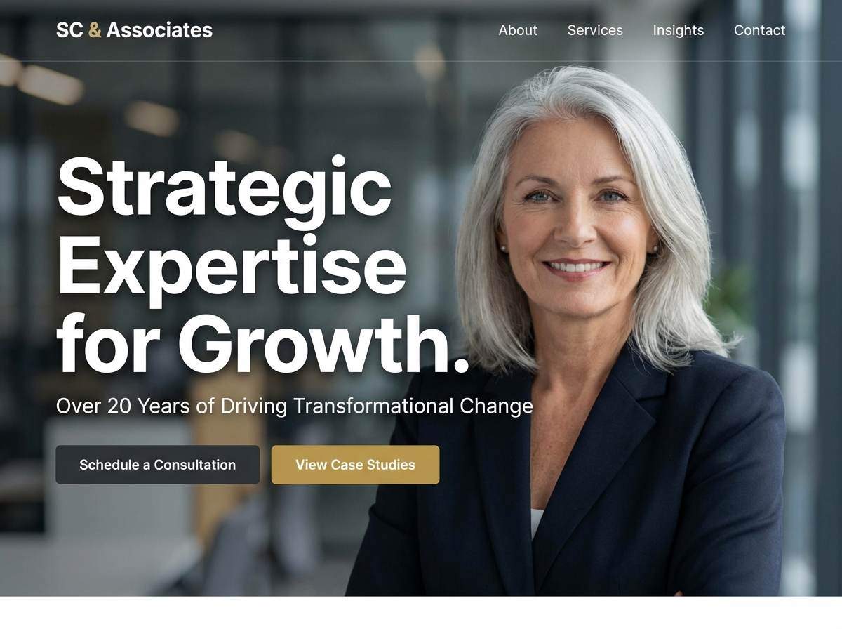 Build Your Authority Online with a Stunning Senior Consultant Website website preview