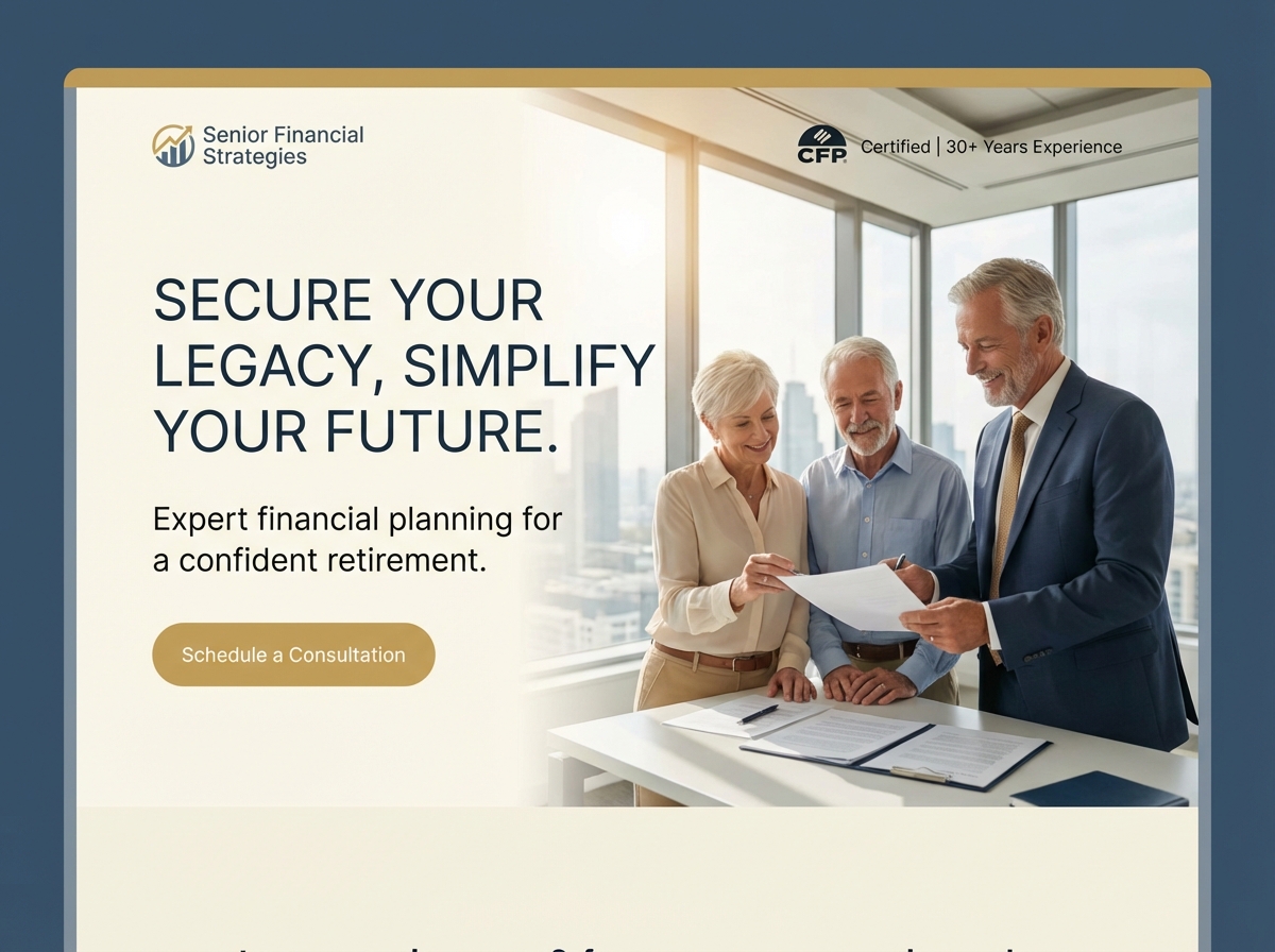Build a Professional Website for Your Senior Financial Planner Practice website preview