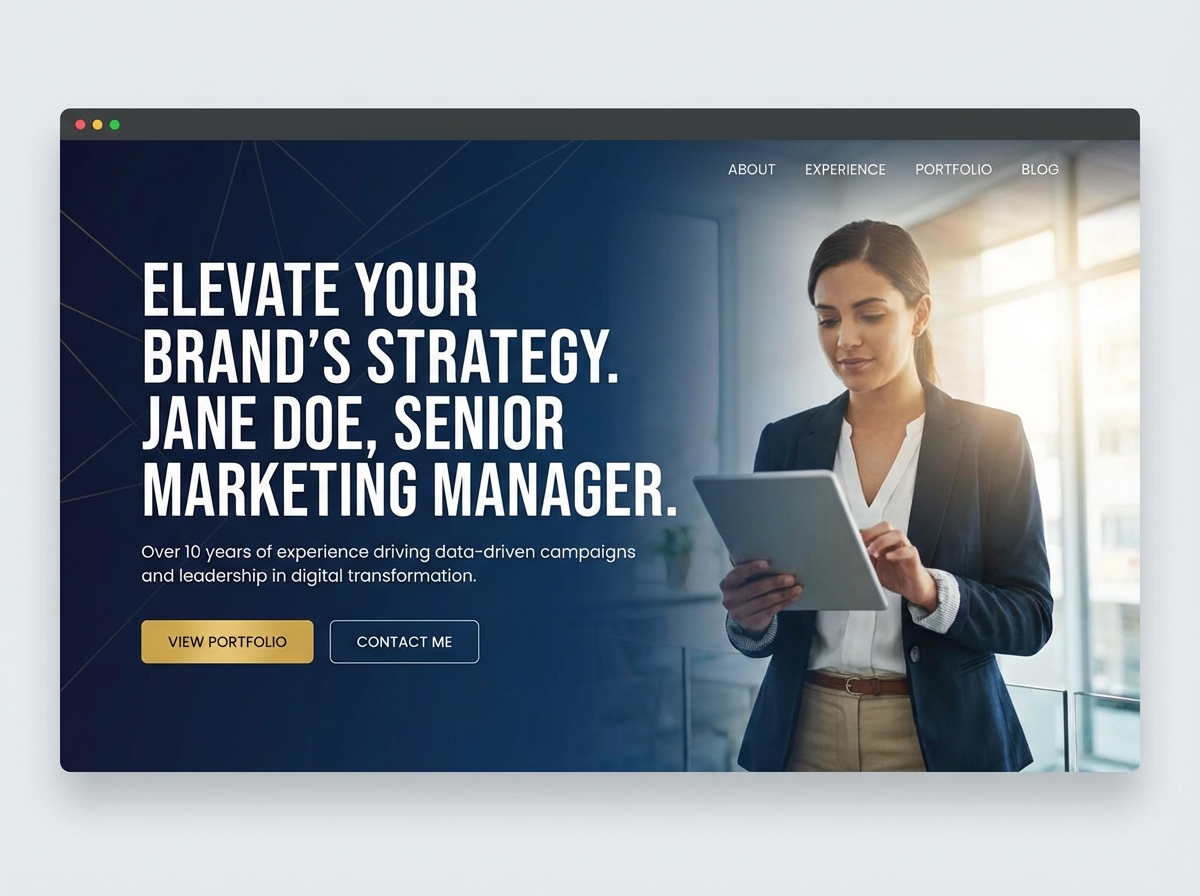 Build Your Professional Senior Marketing Manager Portfolio with Ease website preview