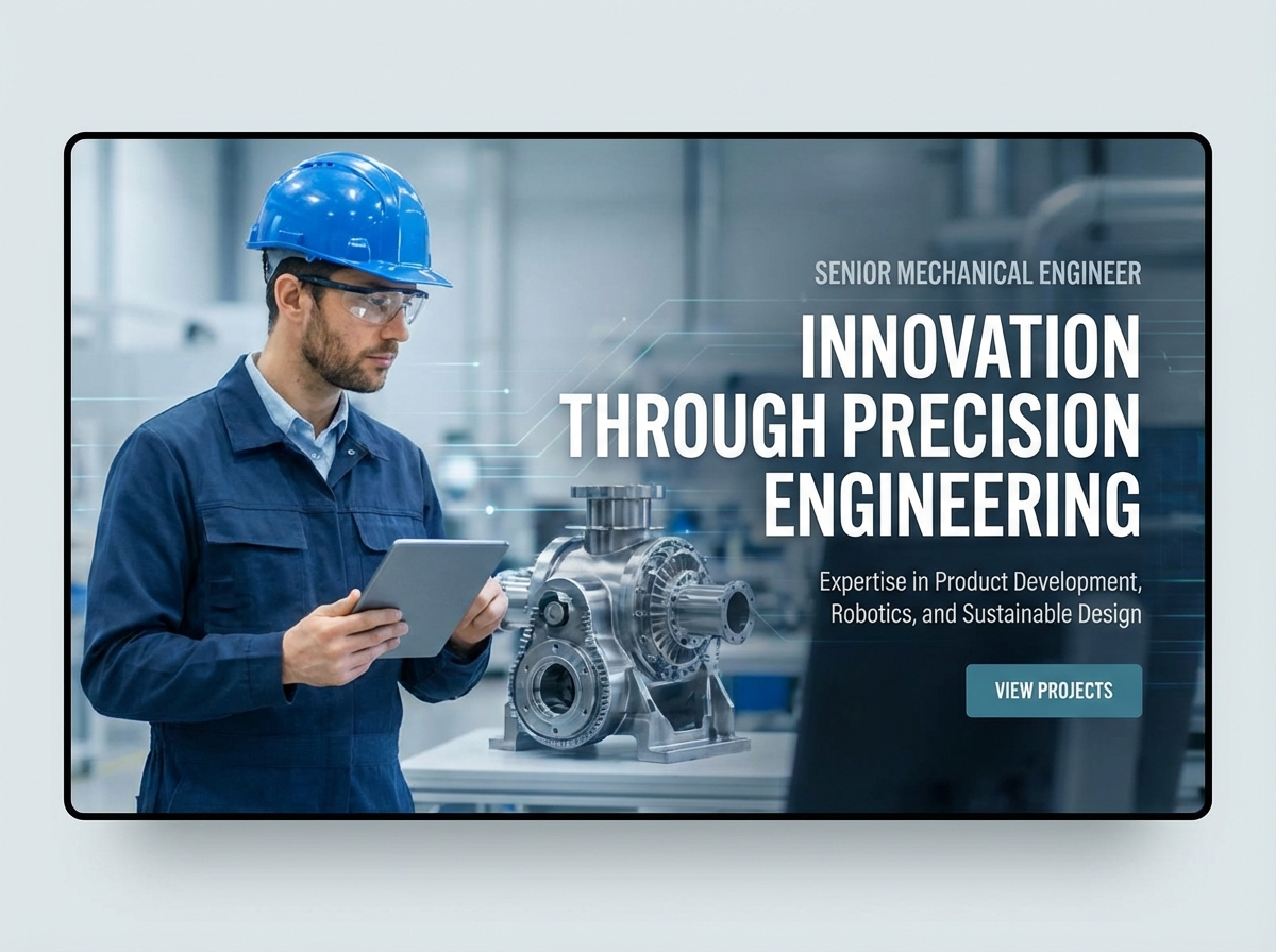 Build a Powerful Online Portfolio for a Senior Mechanical Engineer website preview