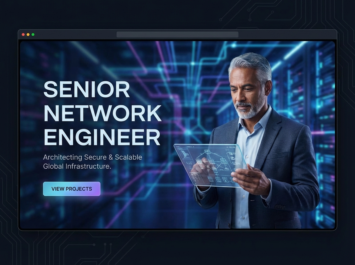 Build a Professional Senior Network Engineer Portfolio That Gets You Hired website preview