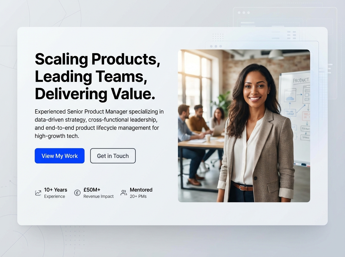 Build Your Professional Senior Product Manager Portfolio website preview