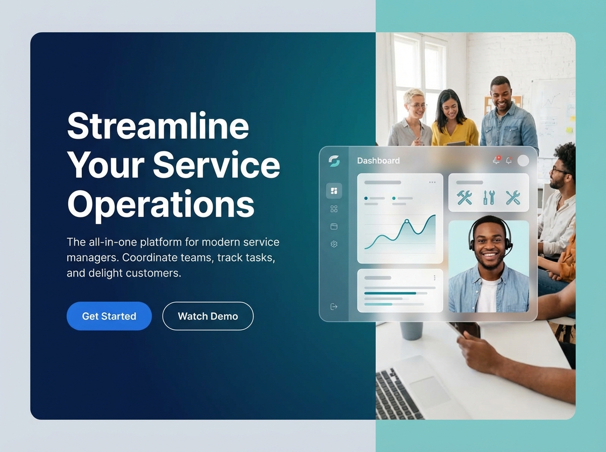 Build Your Professional Service Manager Website Today website preview