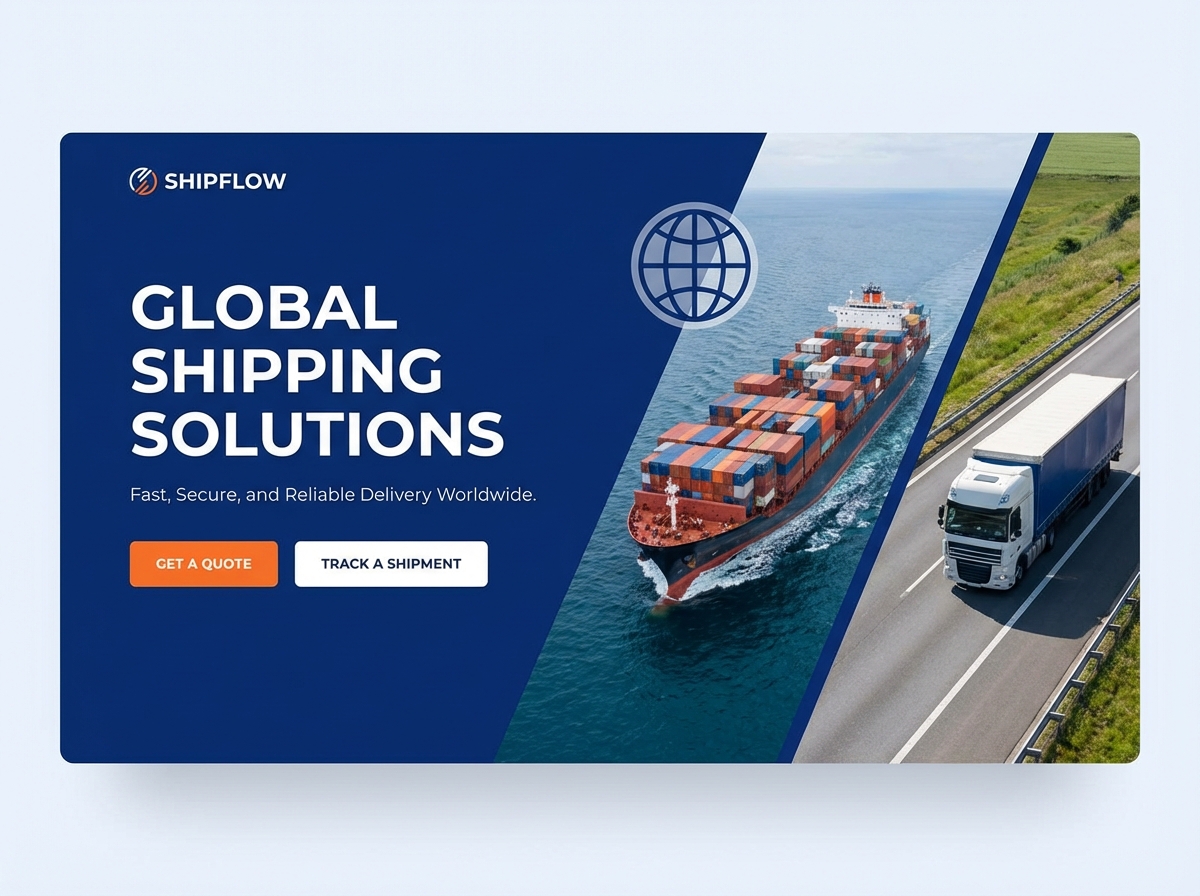 Launch Your High-Performance Shipping Website Today website preview
