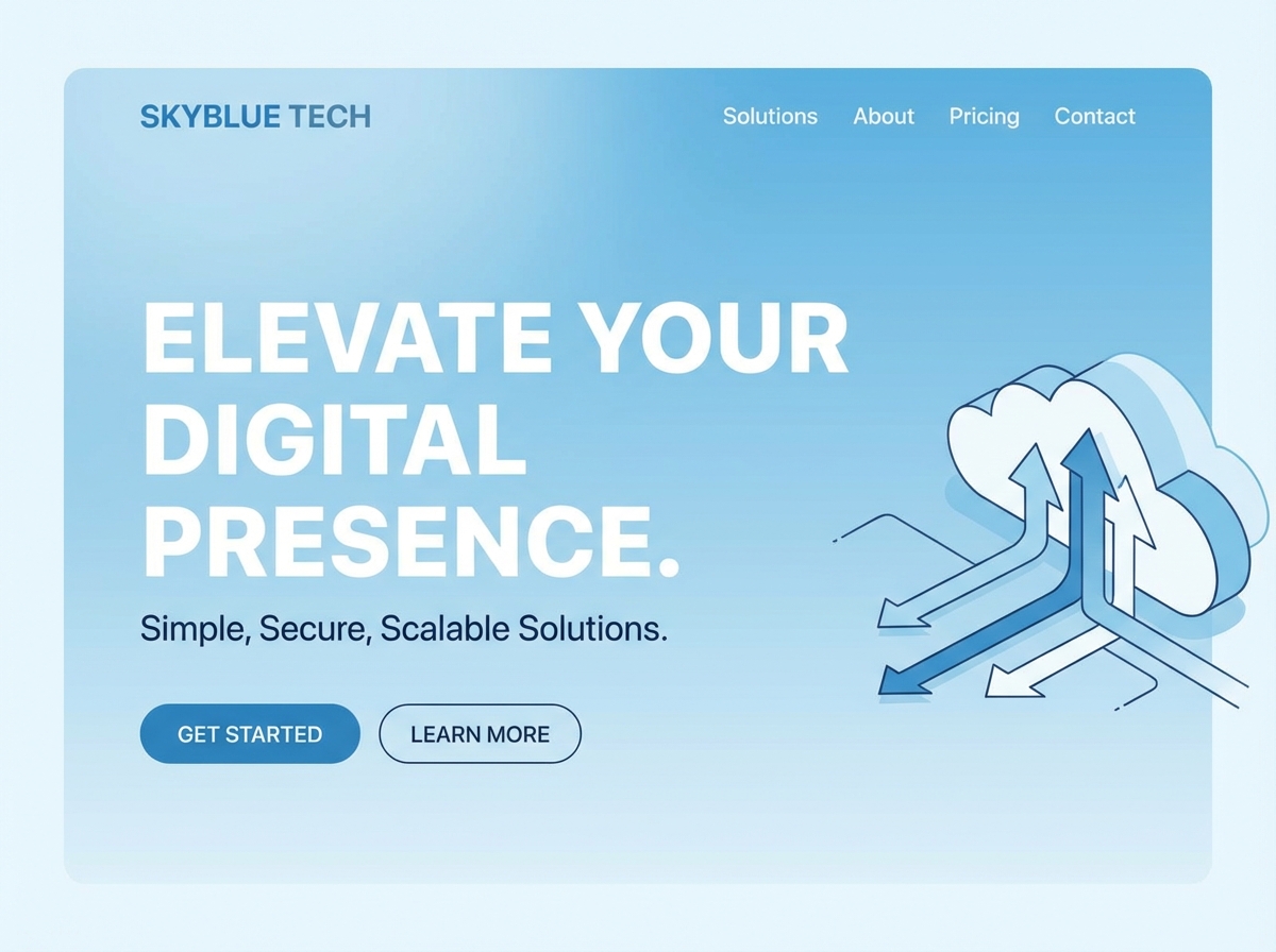 Create Your Vision with a Sky Blue Website website preview