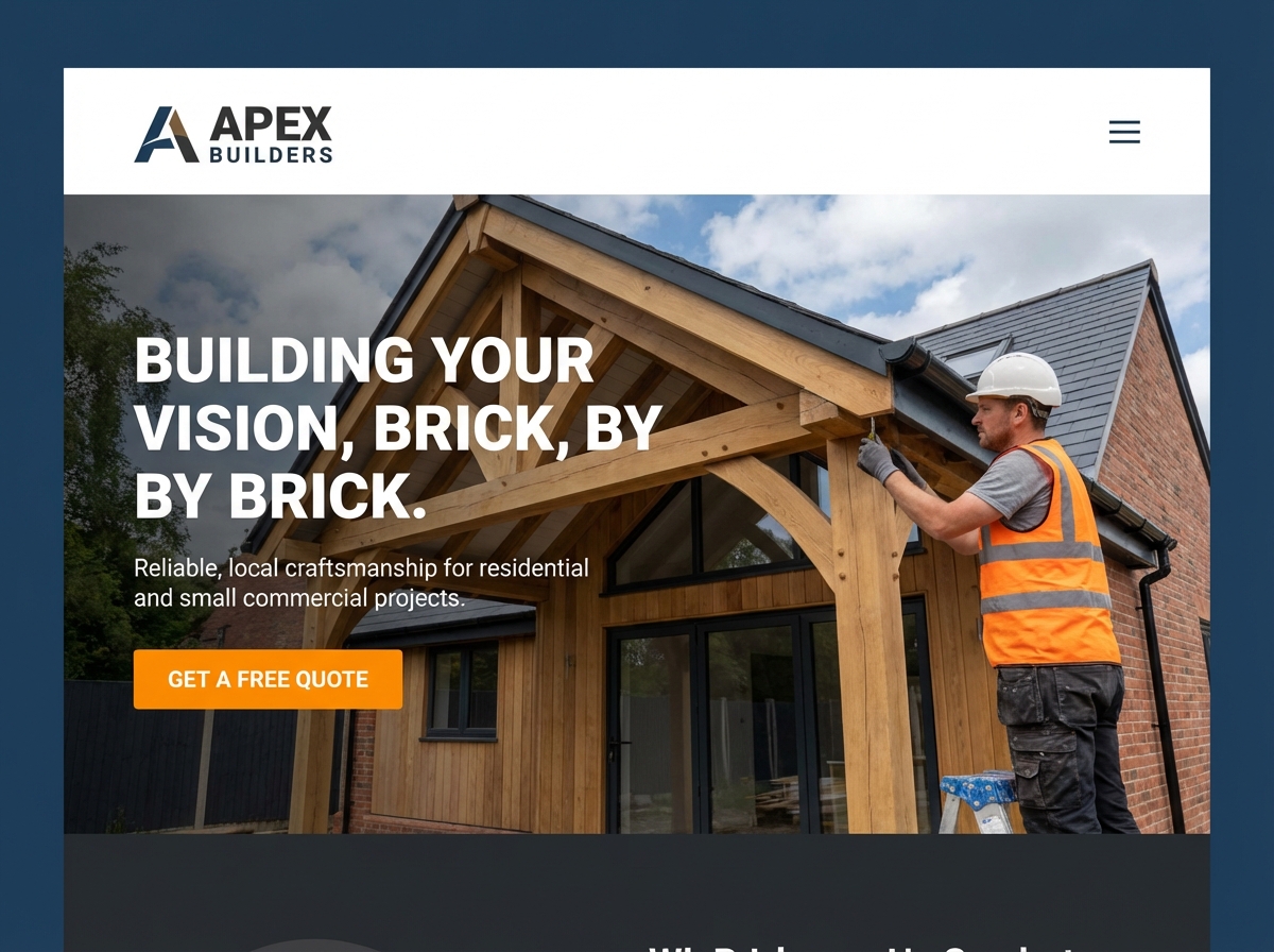 Build Your Business with a Professional Small Construction Company Website website preview