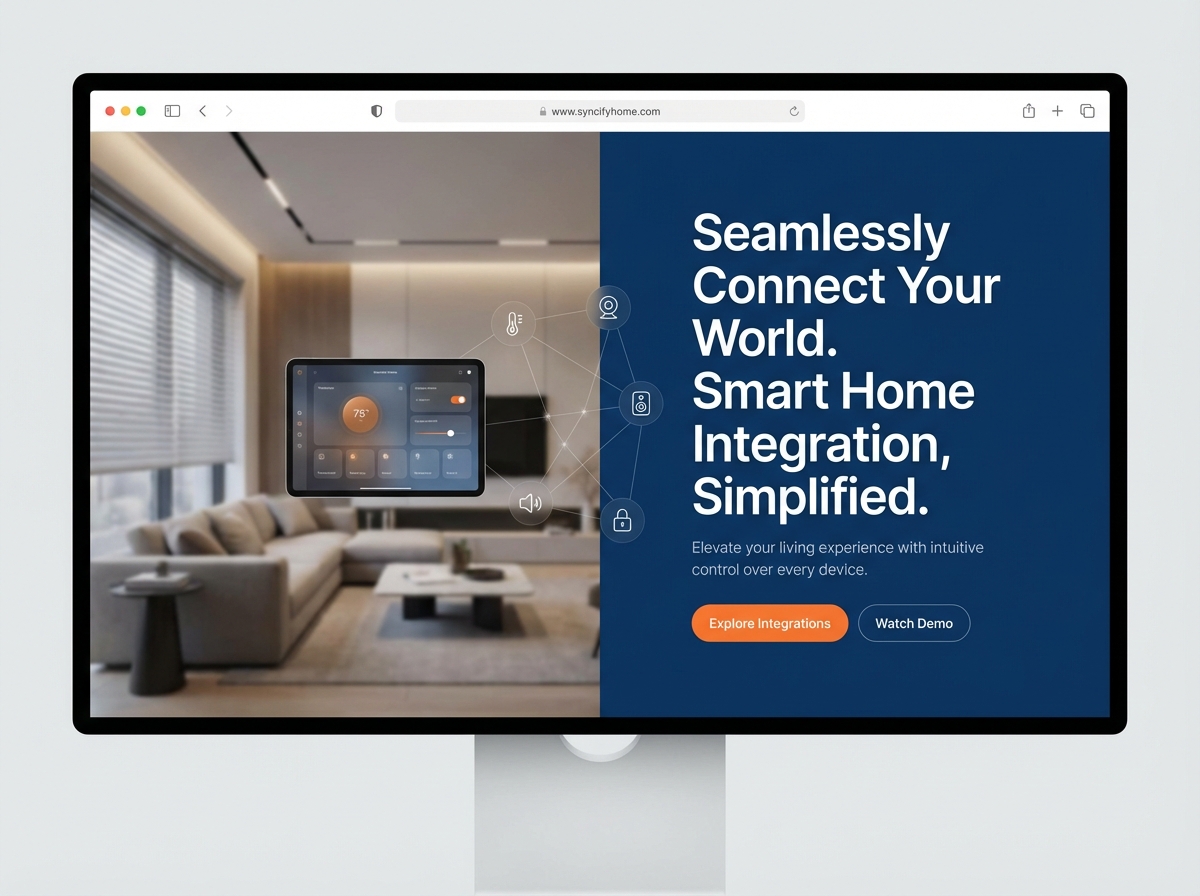 Build Your Smart Home Integration Website with Ease website preview