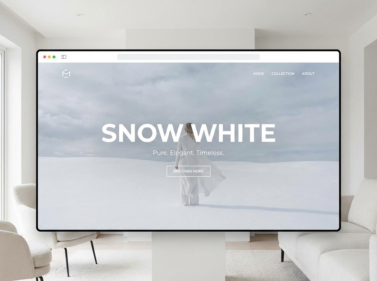 Unleash Your Creativity with Snow White Colors website preview