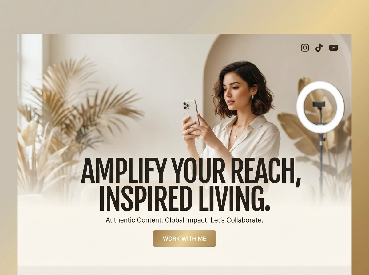 Build Your Online Hub with Grigora: The Ultimate Social Media Influencer Website Builder website preview