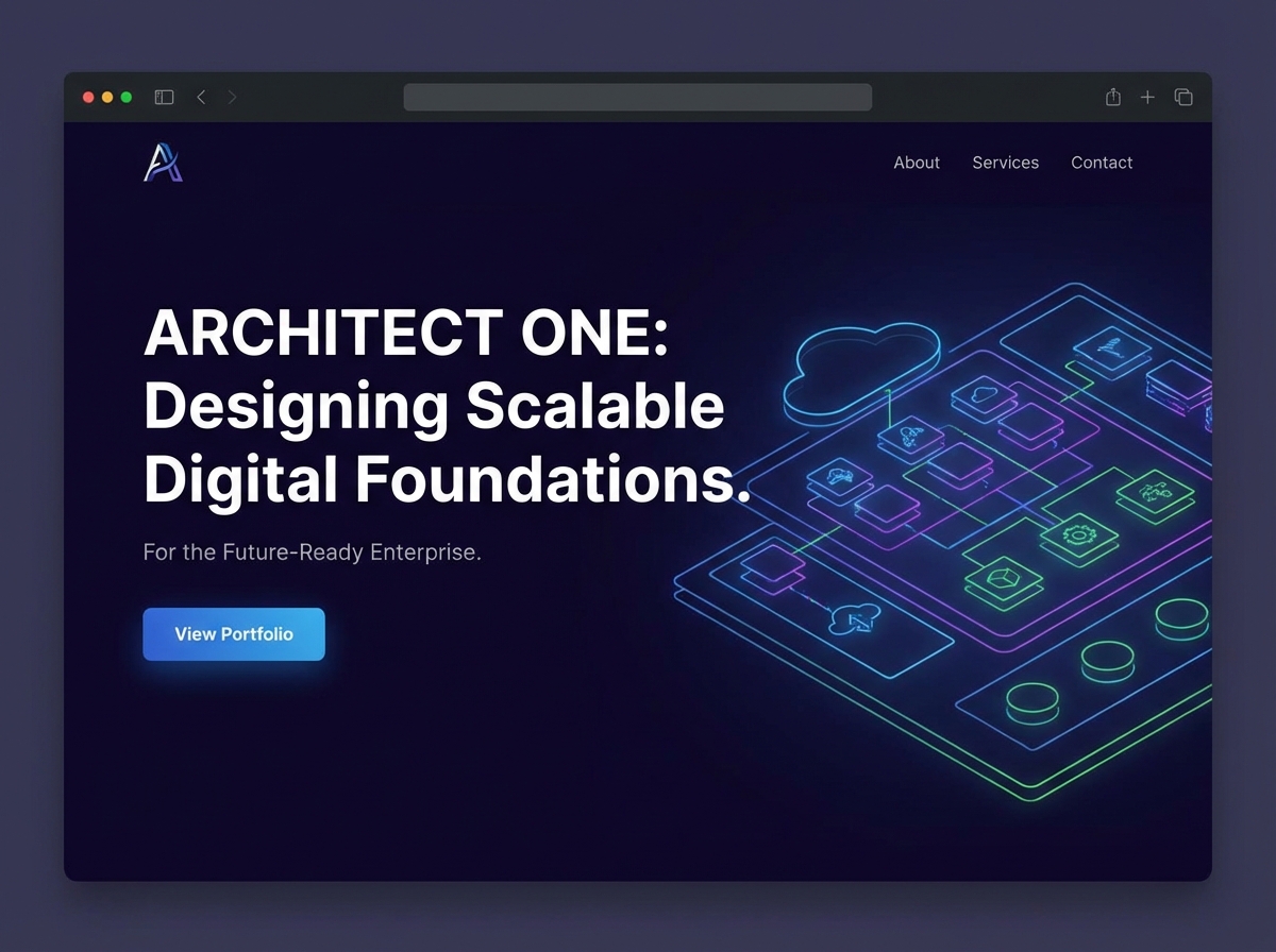 Build Your Professional Software Architect Portfolio with Grigora website preview