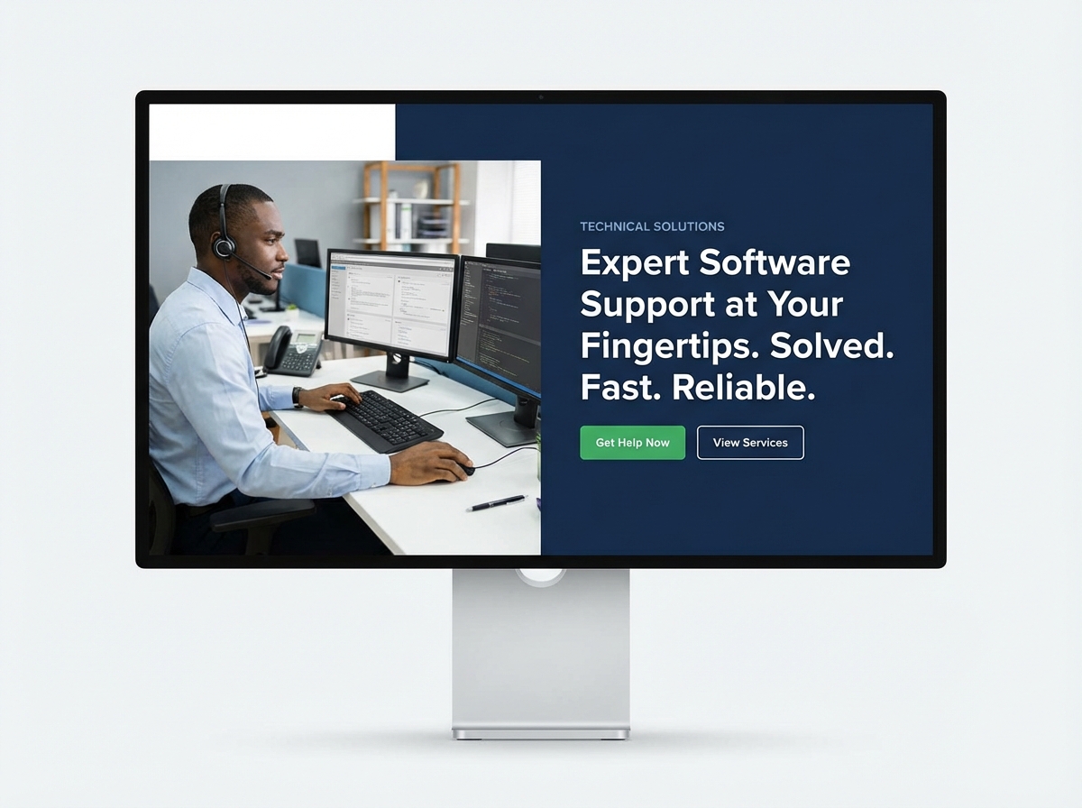 Your Next-Gen Website for a Modern Software Support Technician website preview