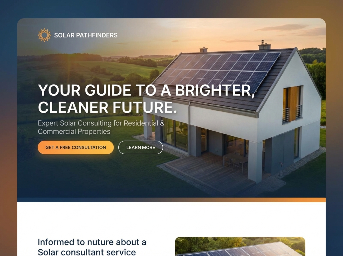 Build Your High-Converting Solar Consultant Website website preview