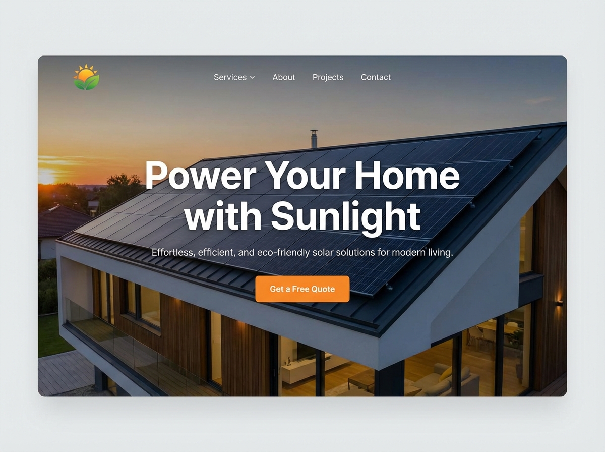 Build a High-Converting Website for Your Solar Panel Installation Business website preview