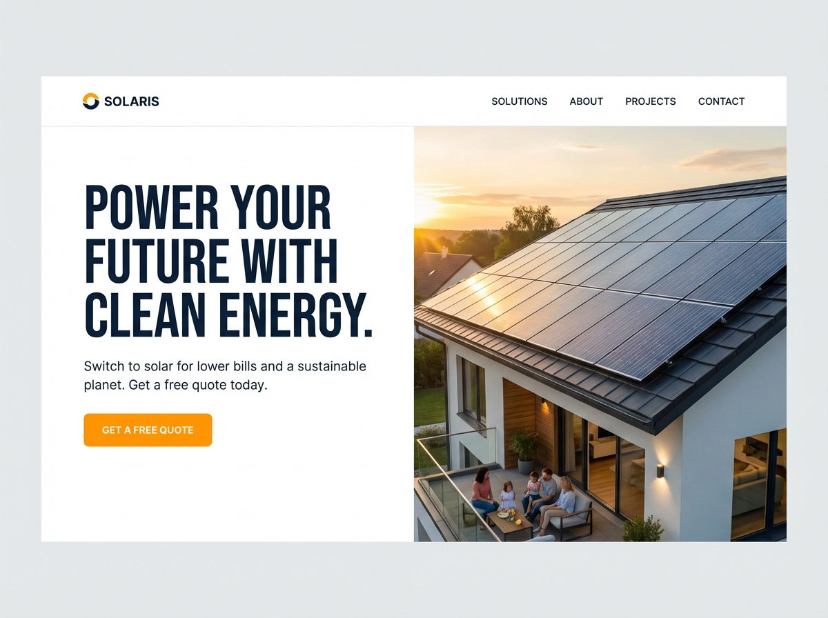 Build Your Solar Power Business Website Today website preview