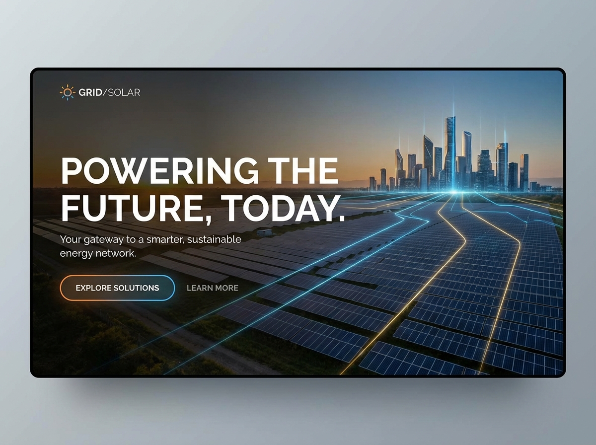 Build a High-Performance Solar Power Grid Website website preview