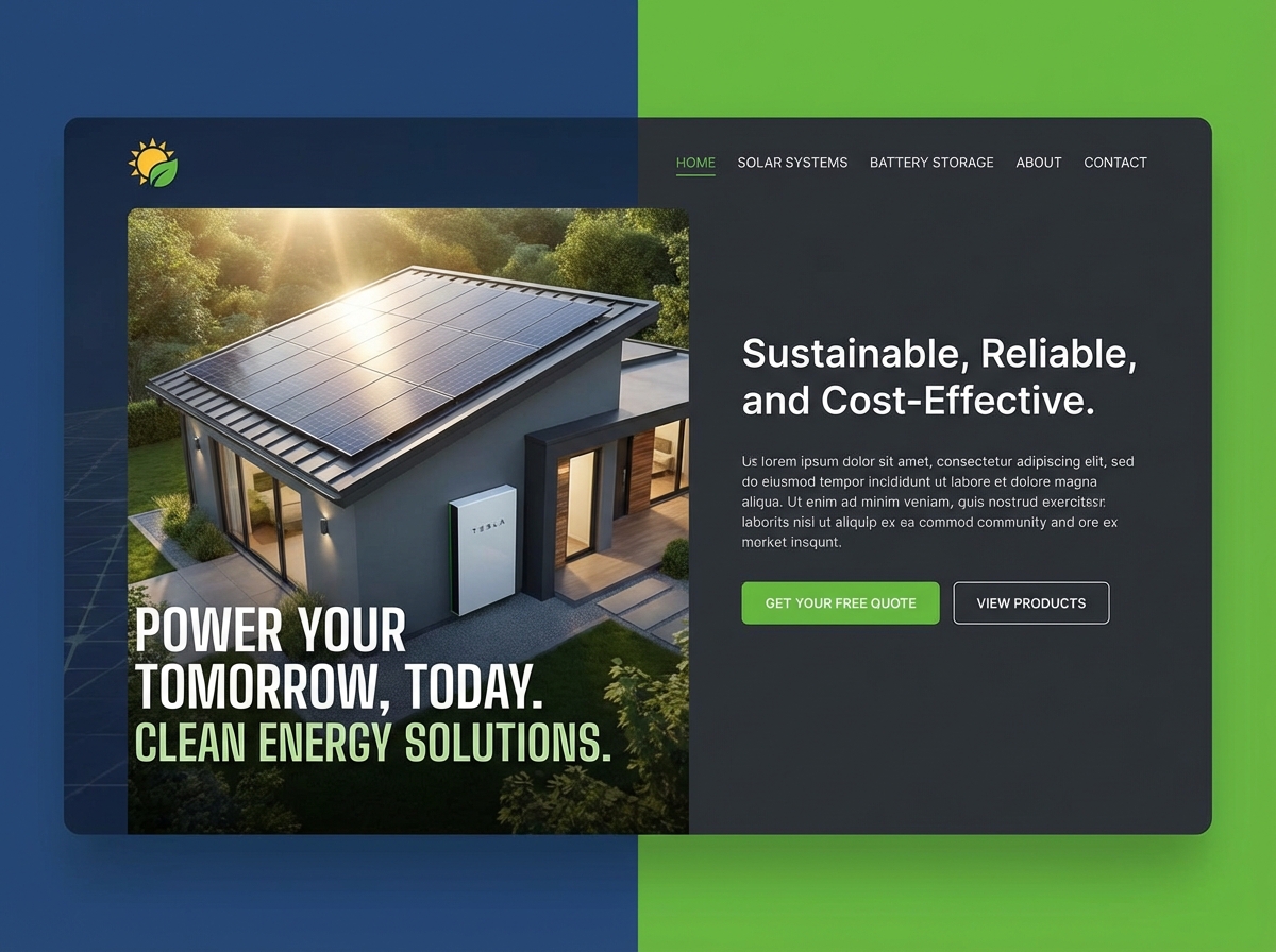 Build High-Converting Websites for Your Solar Power Systems Business website preview