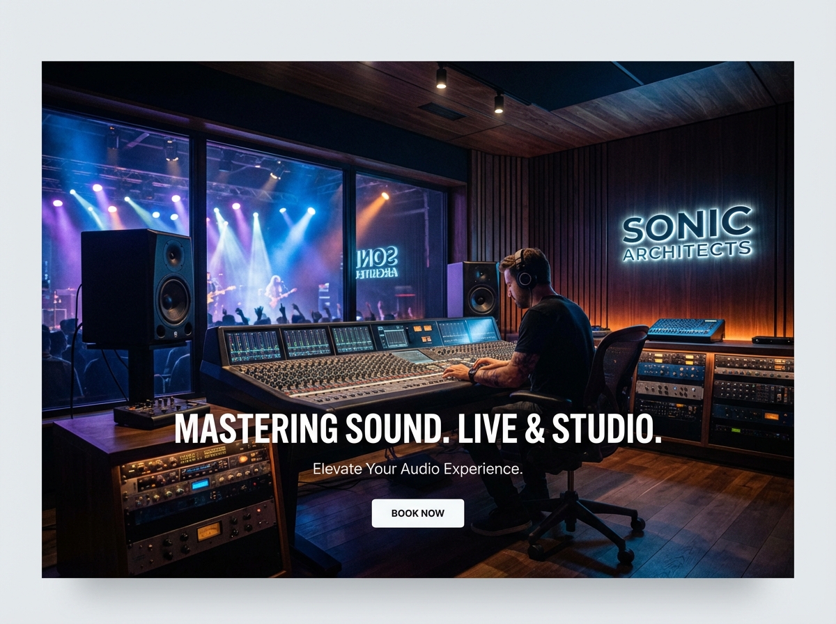 Build a Stunning Sound Technician Portfolio website preview