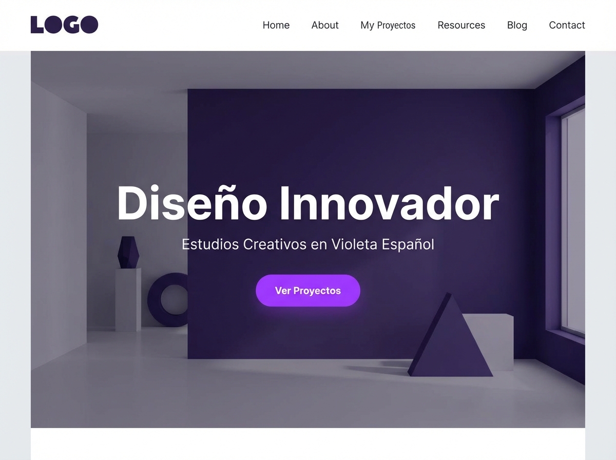 Create Stunning Websites with the Essence of Spanish Violet Color website preview