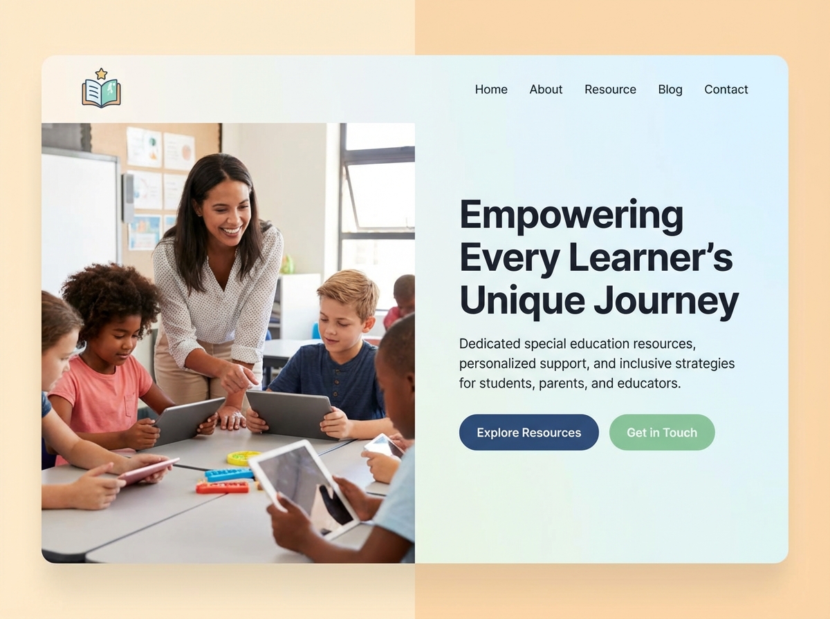 Build Your Professional Special Education Teacher Website website preview