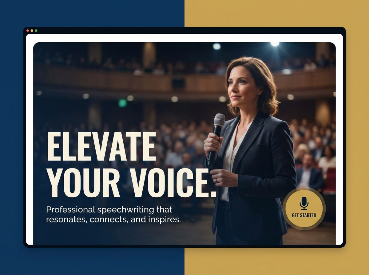 Craft Powerful Speeches with Our AI website preview