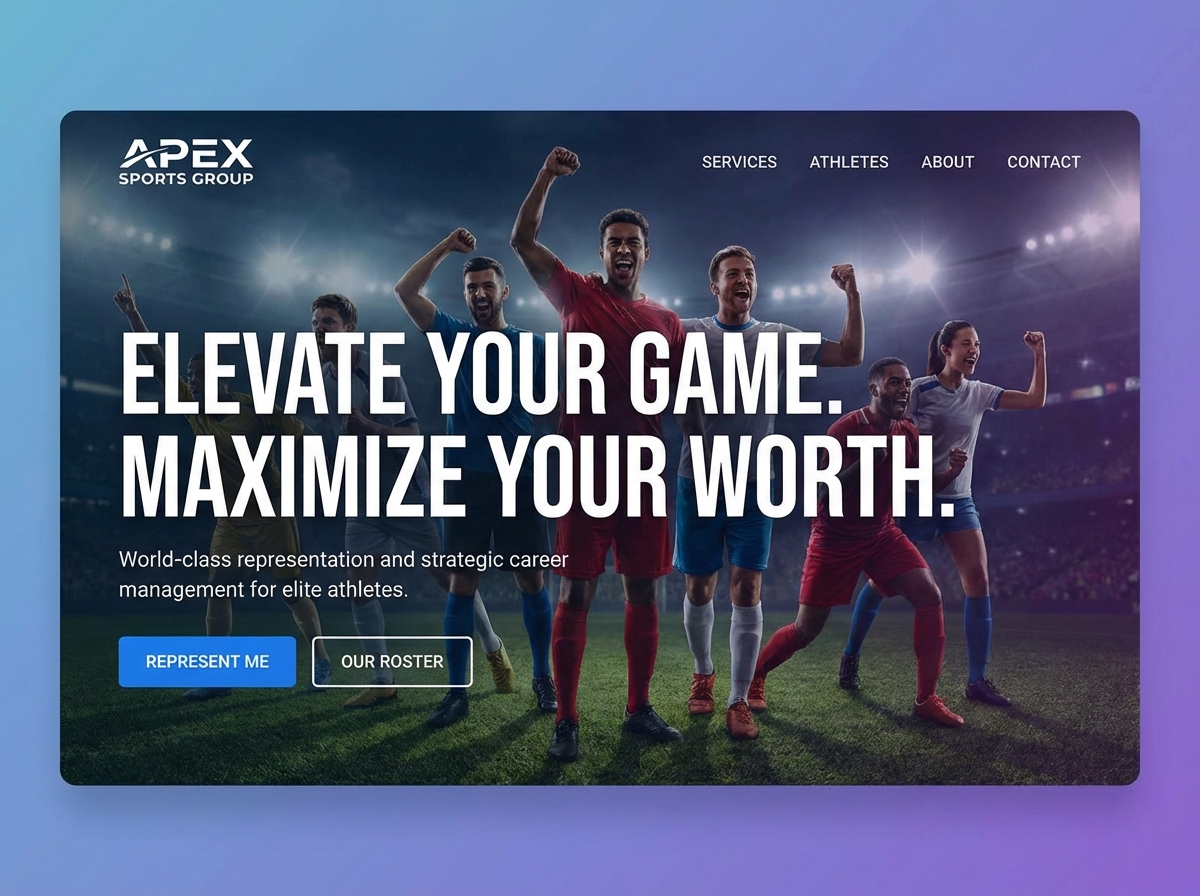 Build a Championship-Caliber Website for Your Sports Agent Business website preview