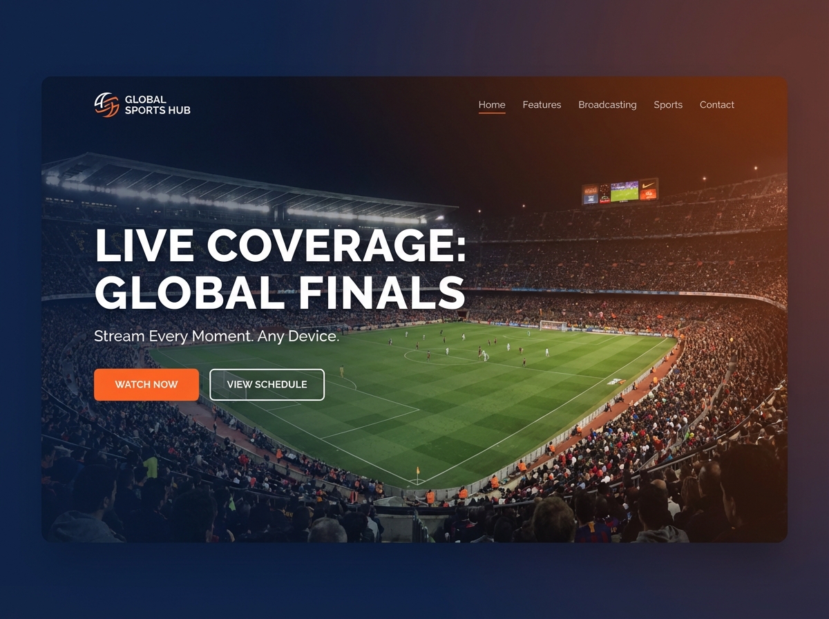 Launch Your Sports Broadcasting Platform Today website preview