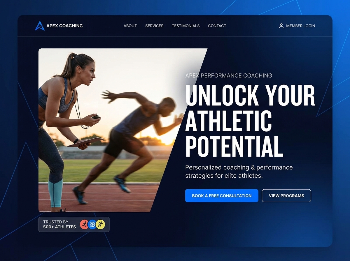 Build Your Powerful Online Presence as a Sports Coach website preview