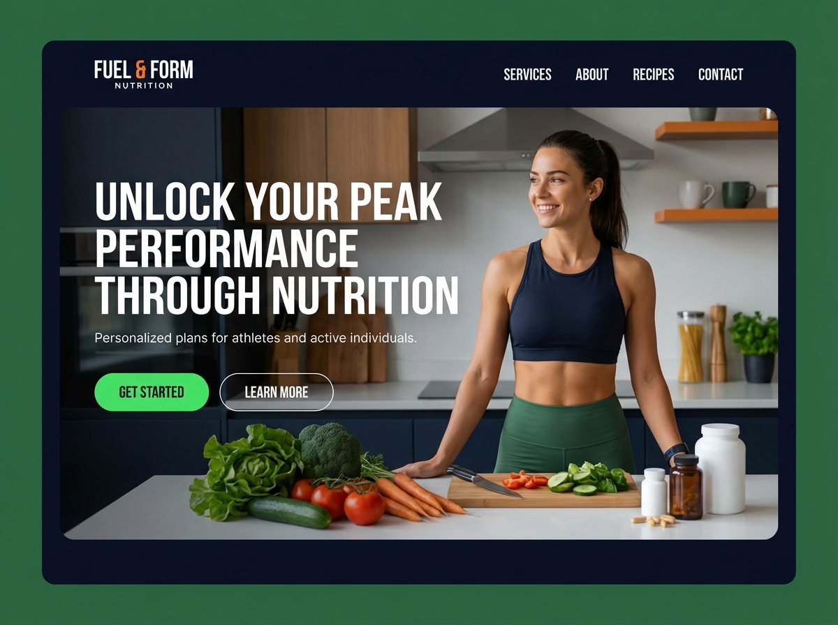 Build Your Expert Sports Nutritionist Website website preview