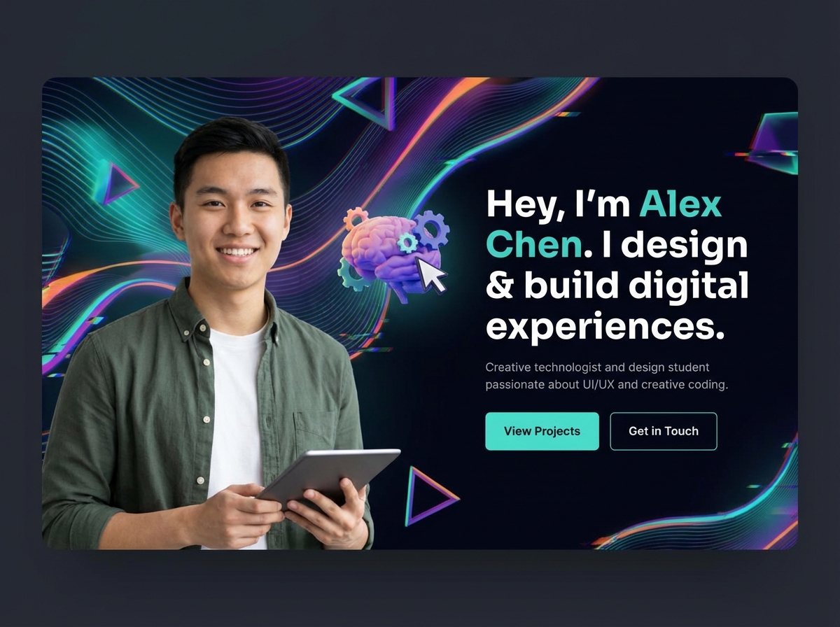 Build Your Outstanding Student Portfolio Today! website preview