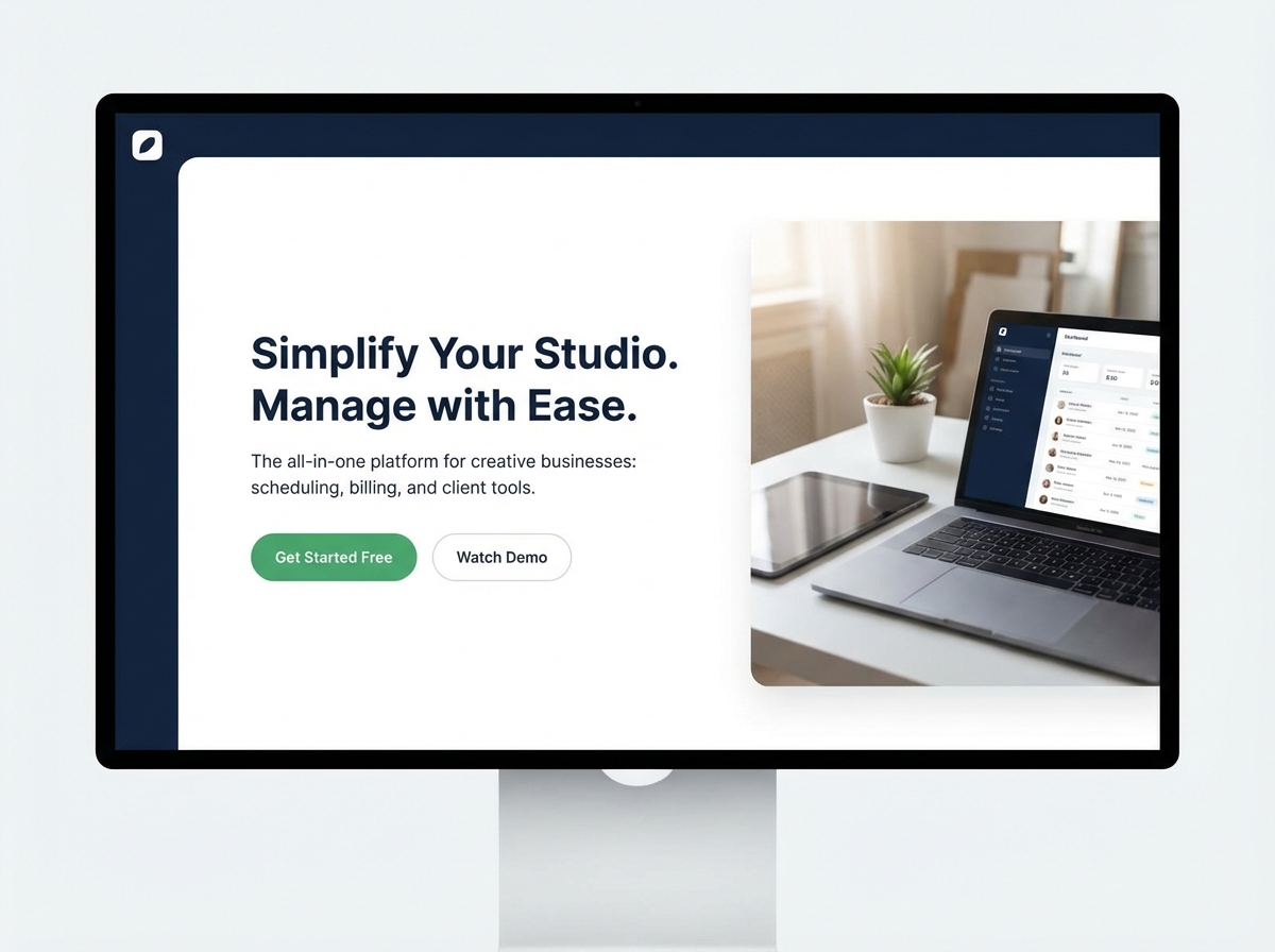 Build a Powerful Online Hub for Your Studio Manager Business website preview