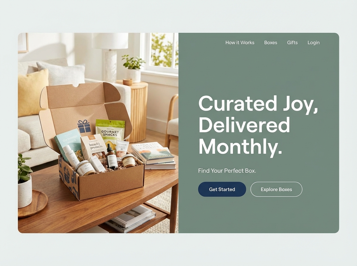 Launch Your Next Big Idea With a Stunning Subscription Box Website Builder website preview